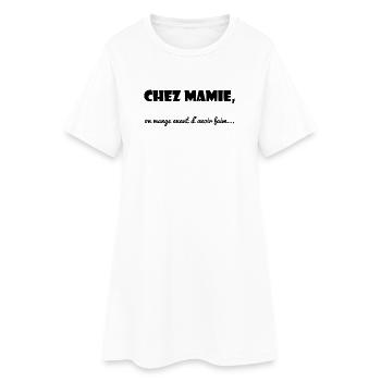 MAMIE. MAMAN. GRAND-MERE. FÊTE DES MÈRES - Robe T-shirt Femme - blanc - Devant