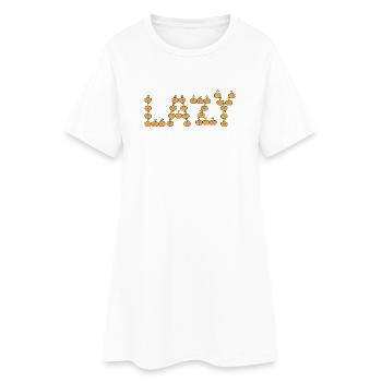 Paresseux de citrouille - Robe T-shirt Femme - blanc - Devant