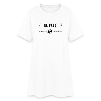 El Paso Texas Coordinates Planet Earth - Women’s T-Shirt Dress - white - Front