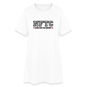 Never fuck the Company - Frauen T-Shirt-Kleid - Weiß - Vorne