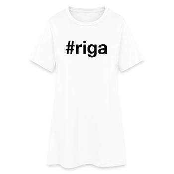 RIGA Hashtag Lettonie Lettonie - Robe T-shirt Femme - blanc - Devant