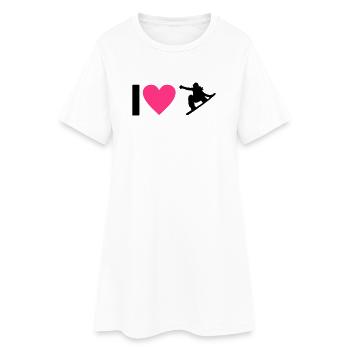 Snowboard - Robe T-shirt Femme - blanc - Devant