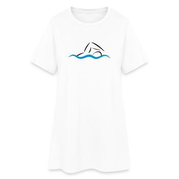 nage - Robe T-shirt Femme - blanc - Devant