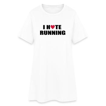 courir - Robe T-shirt Femme - blanc - Devant