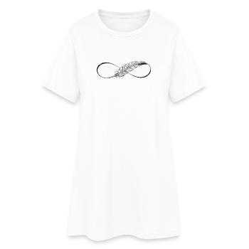 Lignes mignonnes Infinity Spring - Robe T-shirt Femme - blanc - Devant