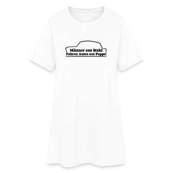  , Männer aus Stahl..., DDR Kult (25) - Frauen T-Shirt-Kleid - Weiß - Vorne