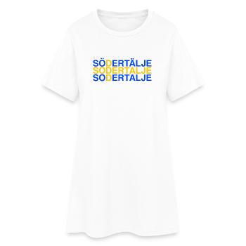 SÖDERTÄLJE - Suède - Drapeau suédois - Robe T-shirt Femme - blanc - Devant