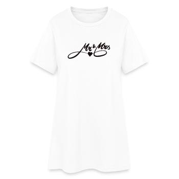 Design d’amour romantique avec motif de cœur - Robe T-shirt Femme - blanc - Devant
