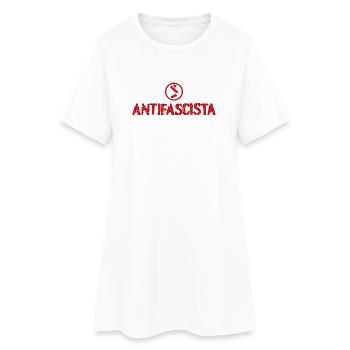 Antifasciste - Robe T-shirt Femme - blanc - Devant
