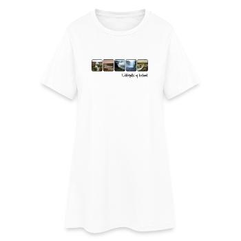 Cascades d’Islande - Robe T-shirt Femme - blanc - Devant