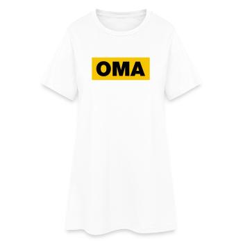 Oma - Frauen T-Shirt-Kleid - Weiß - Vorne