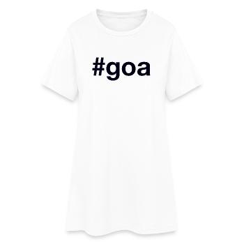 Goa Hashtag - Frauen T-Shirt-Kleid - Weiß - Vorne