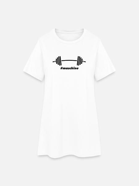 #Maschine: Power, Weights & Fitness - Women’s T-Shirt Dress - white