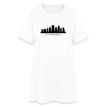 Silhouette de Pittsburgh - Robe T-shirt Femme - blanc - Devant