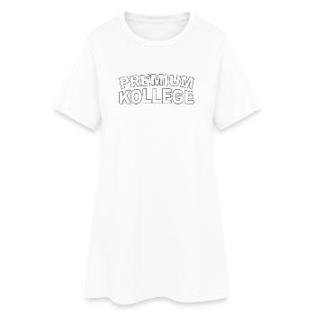 Premium Kollege - Lustiger Spruch - Frauen T-Shirt-Kleid - Weiß - Vorne