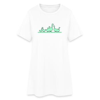 Canards Oies - Robe T-shirt Femme - blanc - Devant