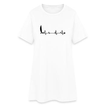 Voilier - Robe T-shirt Femme - blanc - Devant