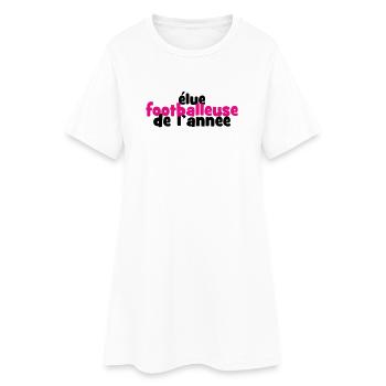 Footballeuse de l'Année : La Reine des Terrains - Robe T-shirt Femme - blanc - Devant