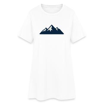 Gebirge Berge Silhouette - Frauen T-Shirt-Kleid - Weiß - Vorne