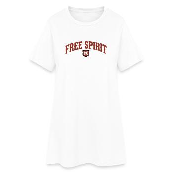 Lettrage Free Spirit MC - Robe T-shirt Femme - blanc - Devant