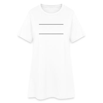 Line Dash Icon - Women’s T-Shirt Dress - white - Front