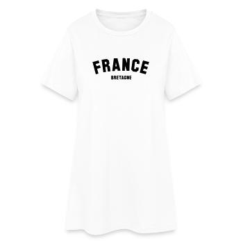 BRETAGNE France Frankreich - Frauen T-Shirt-Kleid - Weiß - Vorne