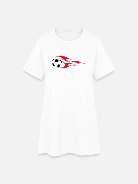 Fußball - Frauen T-Shirt-Kleid - Weiß