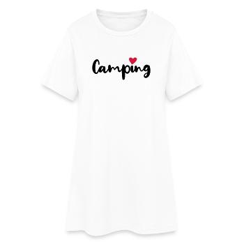 Camping Camper Coeur Vacances d’été Camping-car Fan - Robe T-shirt Femme - blanc - Devant