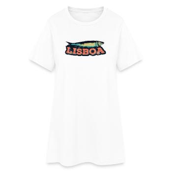 Lisbonne Portugal, fêtes de Lisbonne, sardine - Robe T-shirt Femme - blanc - Devant