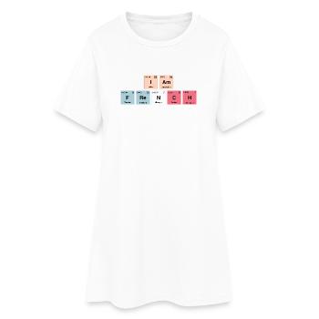 I am French en éléments périodiques - Robe T-shirt Femme - blanc - Devant