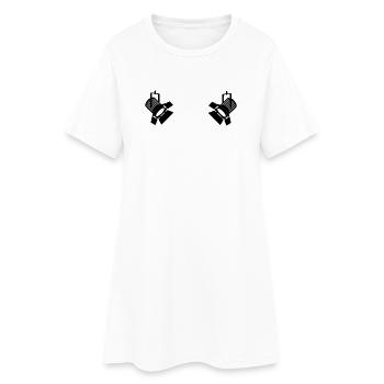 Spots lumineux - Robe T-shirt Femme - blanc - Devant