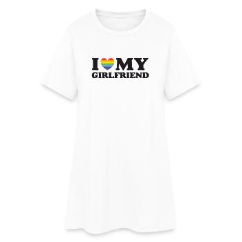 J’aime ma copine - LGBTQ - Robe T-shirt Femme - blanc - Devant