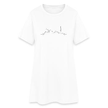 Heartbeat Dubaï - Robe T-shirt Femme - blanc - Devant