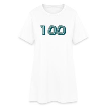 100. 100 ANS. 100e ANNIVERSAIRE. ANNIVERSAIRE 100 - Robe T-shirt Femme - blanc - Devant