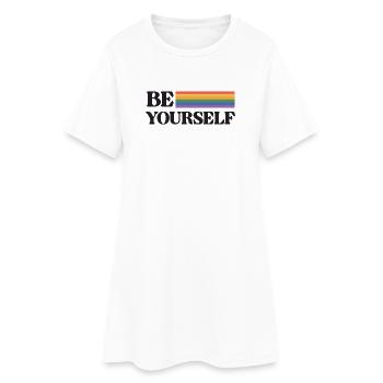 LGBT Pride Month - Be Yourself - Women’s T-Shirt Dress - white - Front