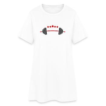 Poids et étoiles : Fitness Power Design - Robe T-shirt Femme - blanc - Devant