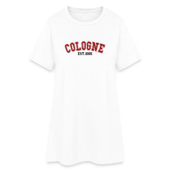 Cologne Est.2005  - Women’s T-Shirt Dress - white - Front