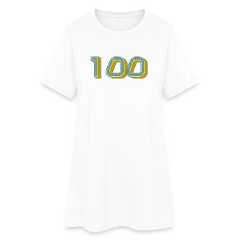 100. 100 ANS. 100e ANNIVERSAIRE. ANNIVERSAIRE 100  - Robe T-shirt Femme - blanc - Devant