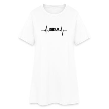 Dream Heartbeat – Design inspirant - Robe T-shirt Femme - blanc - Devant