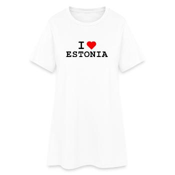 Ich liebe Estland - J’aime l’Estonie - Robe T-shirt Femme - blanc - Devant