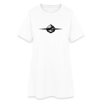 Ligne d’icônes des montagnes - Robe T-shirt Femme - blanc - Devant