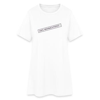 Noël à 100 % - Robe T-shirt Femme - blanc - Devant