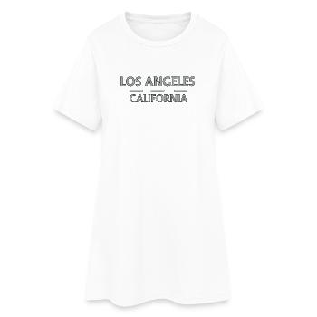 Los Angeles California Linien - Frauen T-Shirt-Kleid - Weiß - Vorne