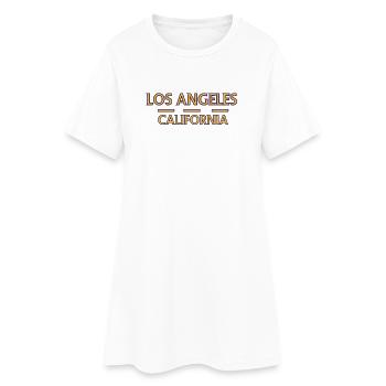 Los Angeles, Kalifornien Retro-Typografie - Frauen T-Shirt-Kleid - Weiß - Vorne