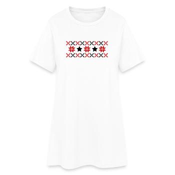 Hiver du Modèle Norvégien - Robe T-shirt Femme - blanc - Devant