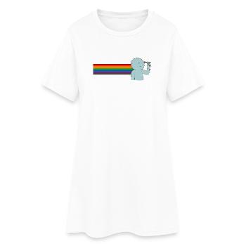Fléchettes et Vibrations arc-en-ciel - Robe T-shirt Femme - blanc - Devant