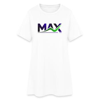 T-shirt du logo dégradé d’ondes MAX - Robe T-shirt Femme - blanc - Devant