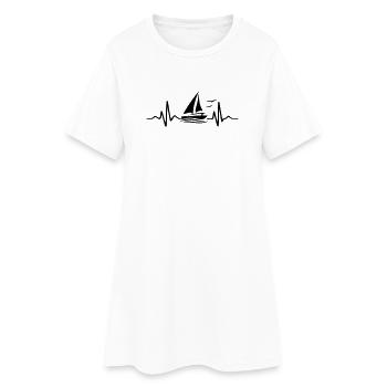 Voile - Robe T-shirt Femme - blanc - Devant
