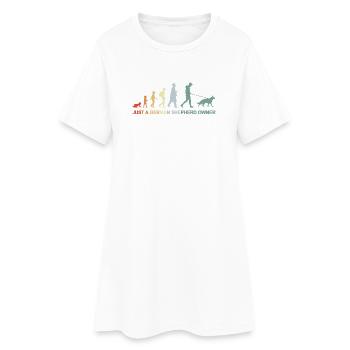 Evolution German Shepherd Owner - Women’s T-Shirt Dress - white - Front
