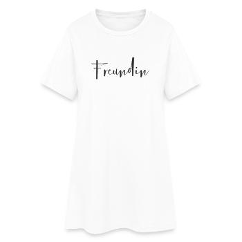 Petite amie – Adore le design de texte - Robe T-shirt Femme - blanc - Devant
